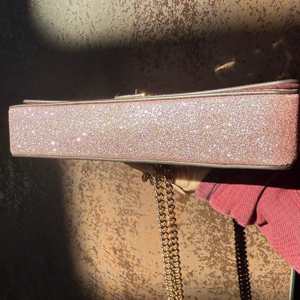 Kate Spade Pink Glitter Shimmer Nicola Twistlock Crossbody Bag
